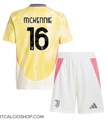 Juventus Weston McKennie #16 Seconda Maglia Bambino 2024-25 Manica Corta (+ Pantaloni corti)